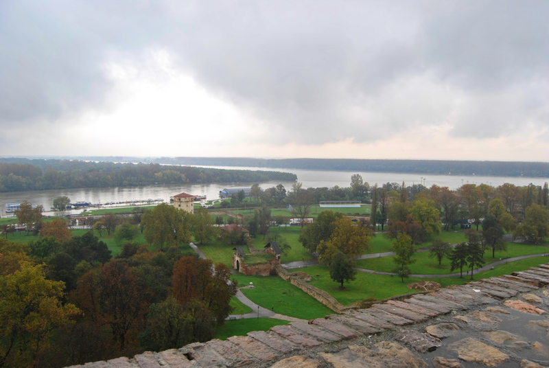 30 - View from the Belgrade Fortress, overlooks the confluence of the Sava and Danube rivers